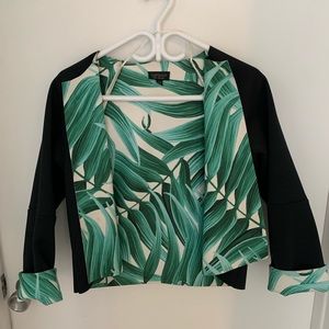 TOPSHOP Black/green blazer